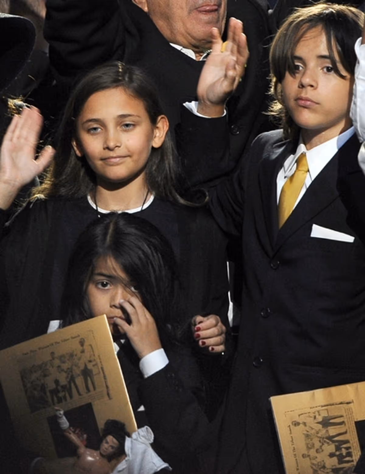 Paris Jackson, Prince Michael Jackson I and Prince Michael Jackson II at 