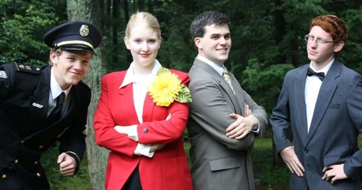 Elise Pratt with Johnny Fullerton, Matthew Timmons, and Matt Hawley at 