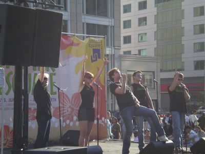 Nancy Opel, Celina Carvajal, Nick Cordero, Nicholas Rodriguez and Jonathan Root Photo