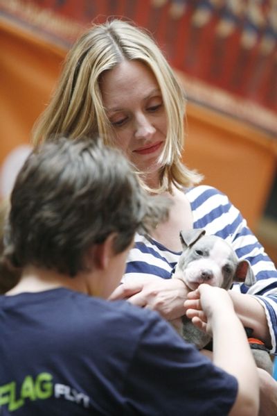 Hope Davis has a new Barks best buddy Photo