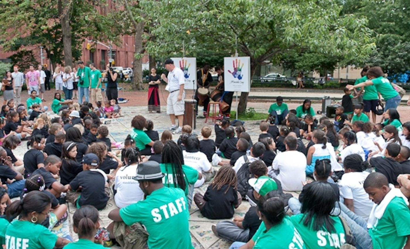 Photo Coverage: SHREK Star Brian d'Arcy James Visits 'MANDELA DAY' In Washington Square Park  Image