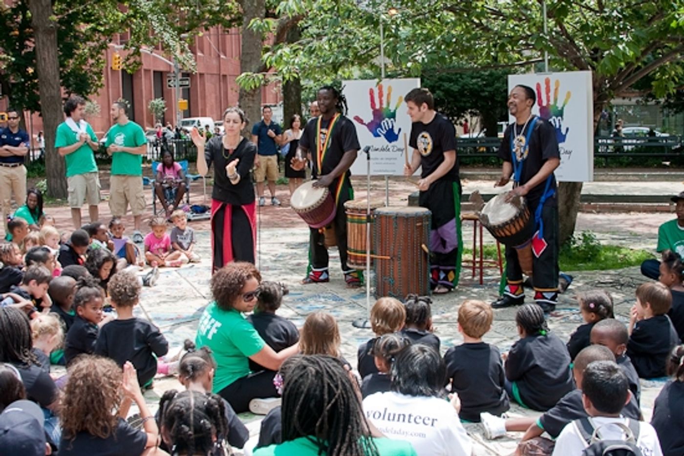 Photo Coverage: SHREK Star Brian d'Arcy James Visits 'MANDELA DAY' In Washington Square Park  Image