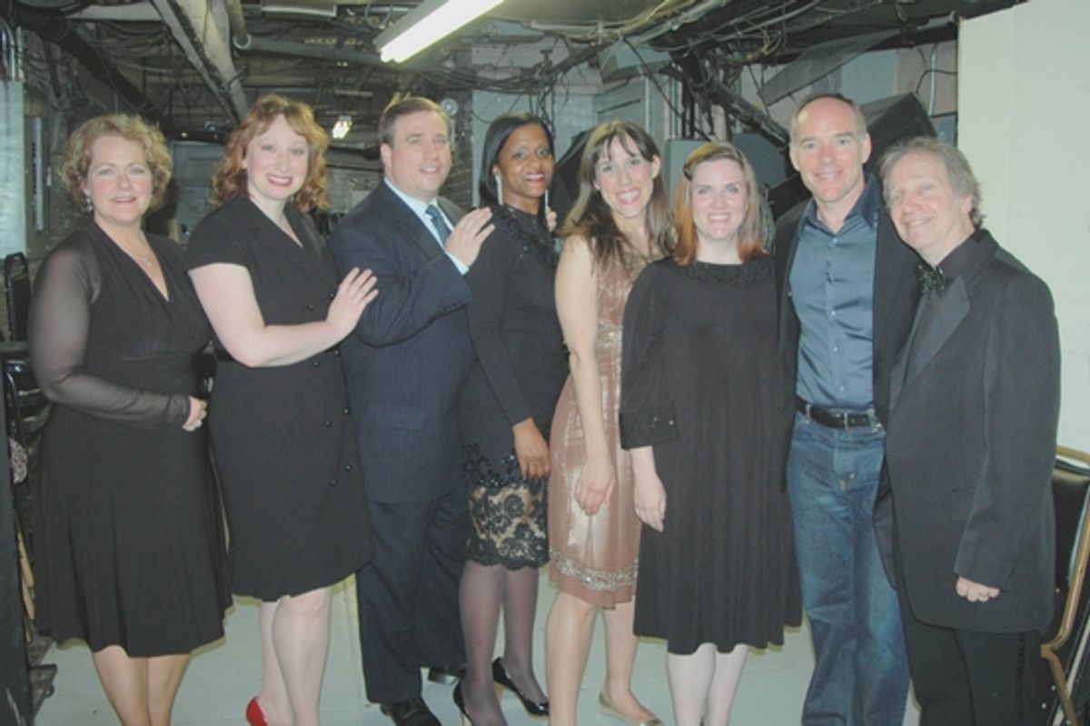 Jeanne McDonald, Lorinda Lisitza, Bill Daugherty, Lumiri Tubo, Farah Alvin, Donna Lynne Champlin, Michael Winther, and your host, creator and writer of tonights show-Scott Siegel at 