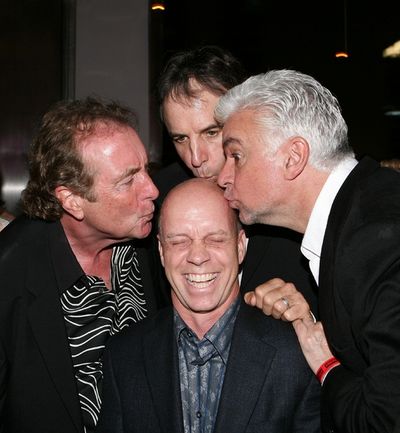 Eric Idle, Kevin Nealon, Olympic skater Scott Hamilton and John O'Hurley Photo