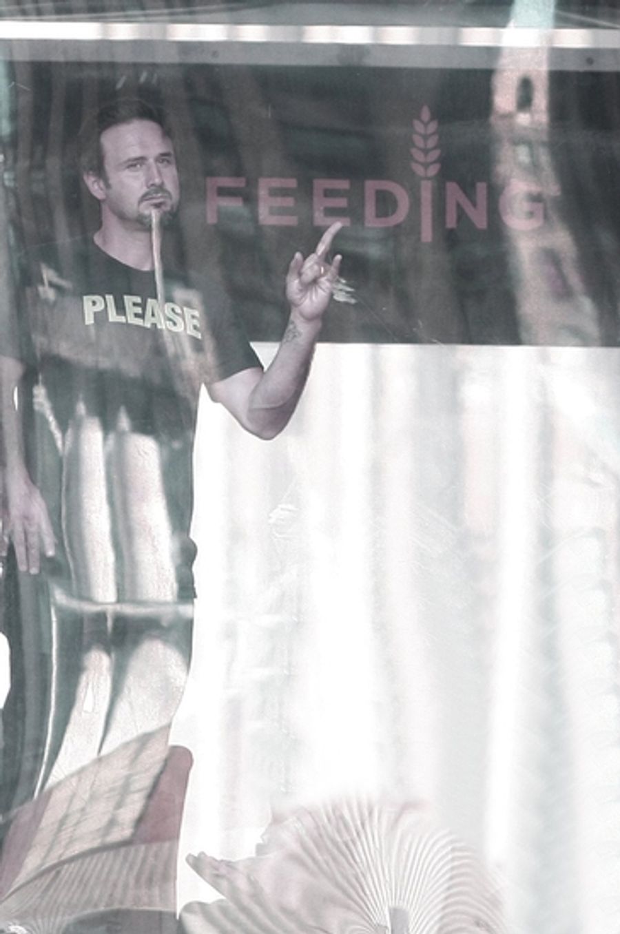 Photo Coverage: David Arquette Promotes The 'BAR HUNGER Campaign' Image