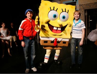 Trent Kowalik, SpongeBob SquarePants and Tommy Batchelor Photo