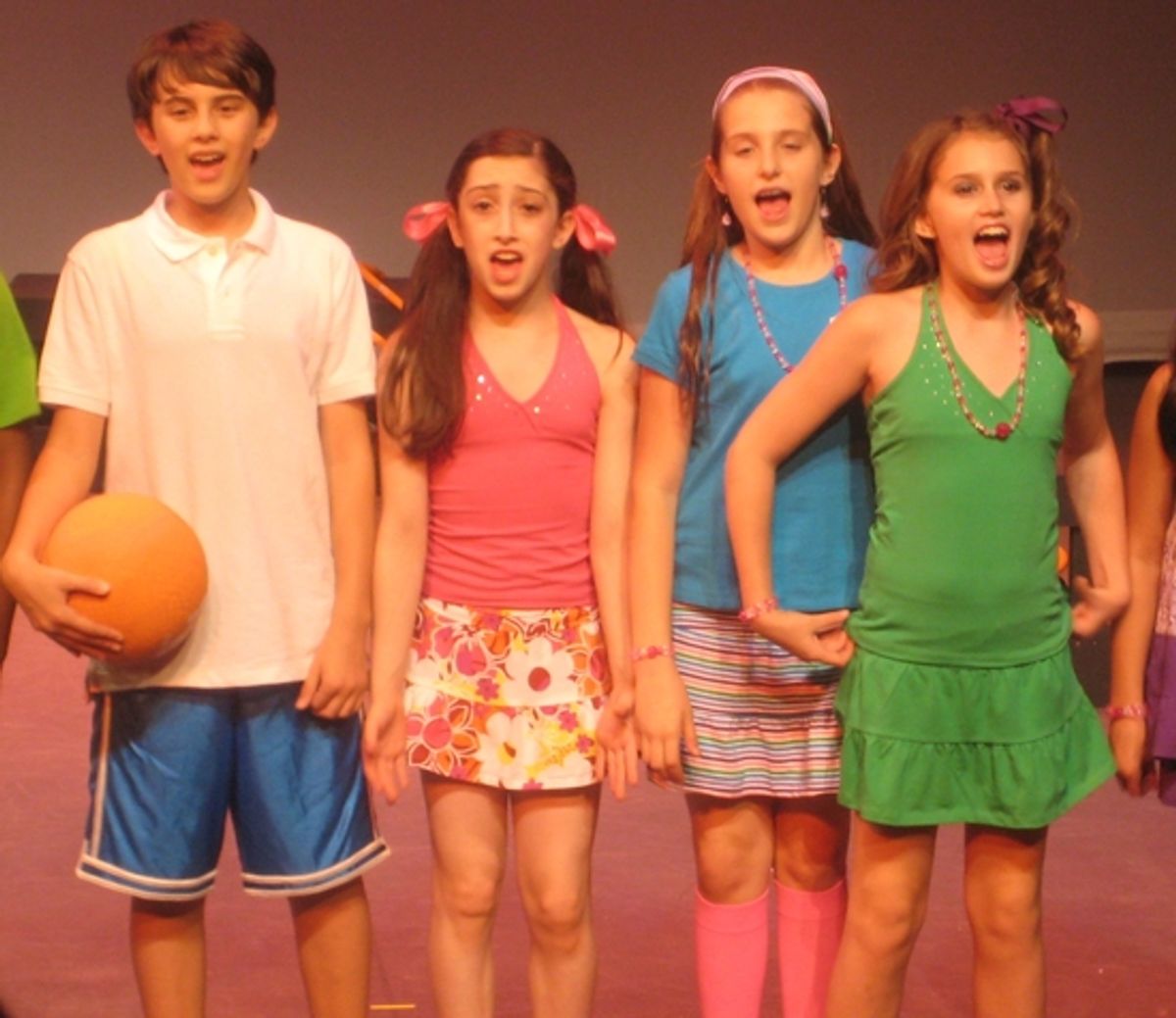 Evan Thomas Rocco, Chelsea Michayala Gelembo, Leah Lane and Ava Doorley at World Premiere of FRECKLEFACE STRAWBERRY, THE MUSICAL