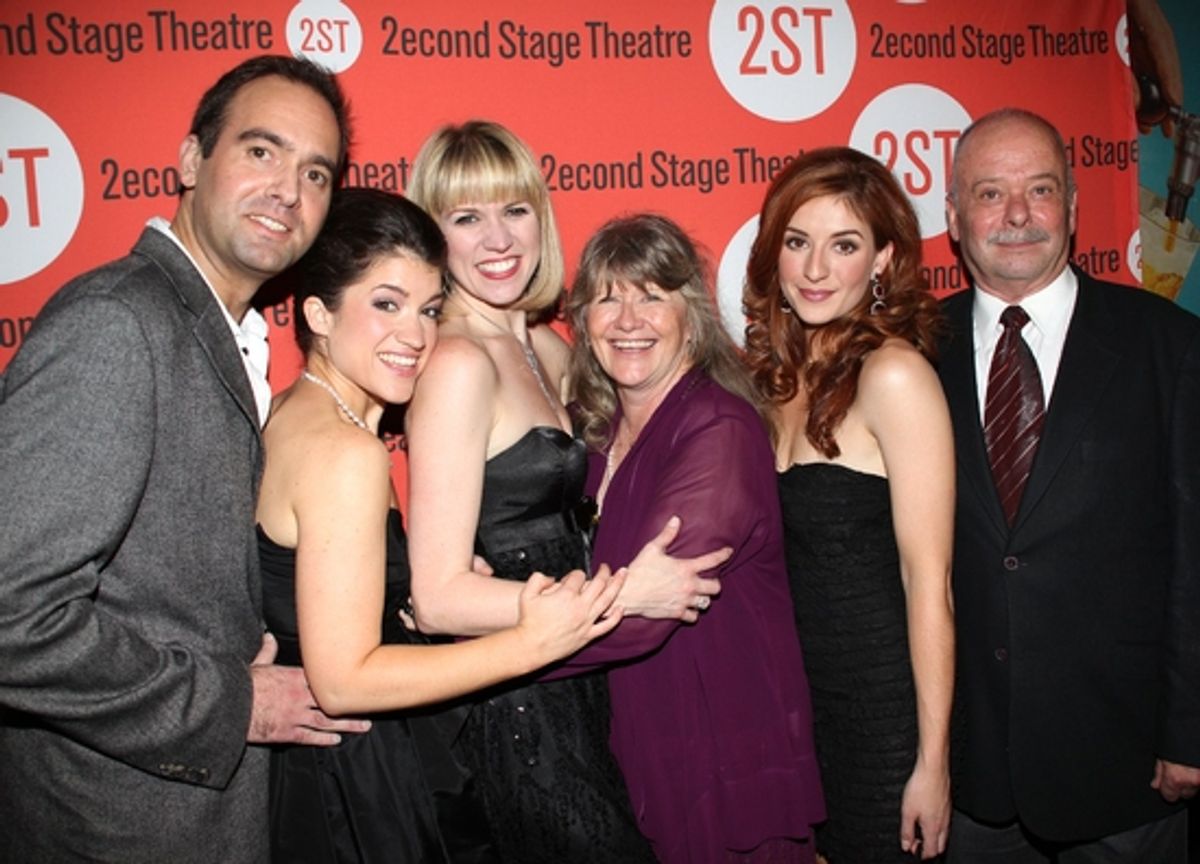 David Kirshenbaum, Sarah Stiles, Lauren Kennedy, Judith Ivey, Anneliese van der Pol and Jack Heifner at 