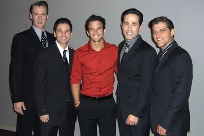 JERSEY BOYS Las Vegas - Erich Bergen, Travis Cloer, Mark Ballas, Jeff Leibow and Deve Photo