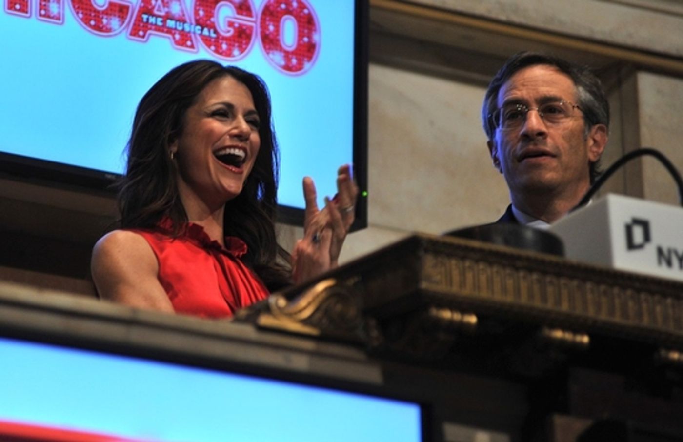 Photo Coverage: CHICAGO's Samantha Harris Rings The Opening Bell Of The New York Stock Exchange  Image