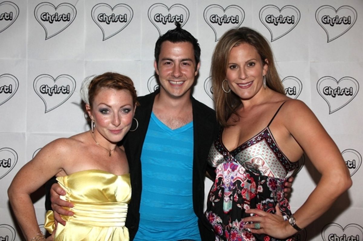 Jenna Coker-Jones, Christopher Kale Jones and Kristy Cates at 'FOR THE LOVE OF CHRIST!' Launch Party at Vlada