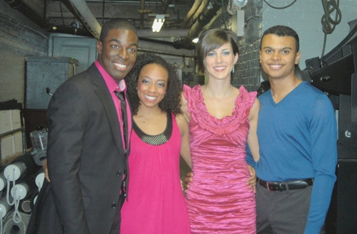 Kyle Taylor Parker, Rachael Ferrera, Bridget Ori and Gabriel Rodriguez at 'Broadway's Rising Stars III' at Town Hall