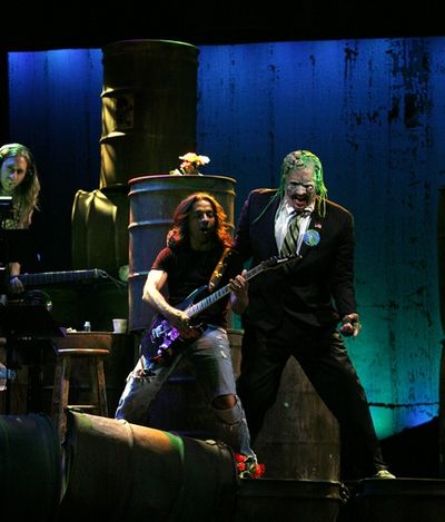 Nick Cordero and the band rock out! Photo