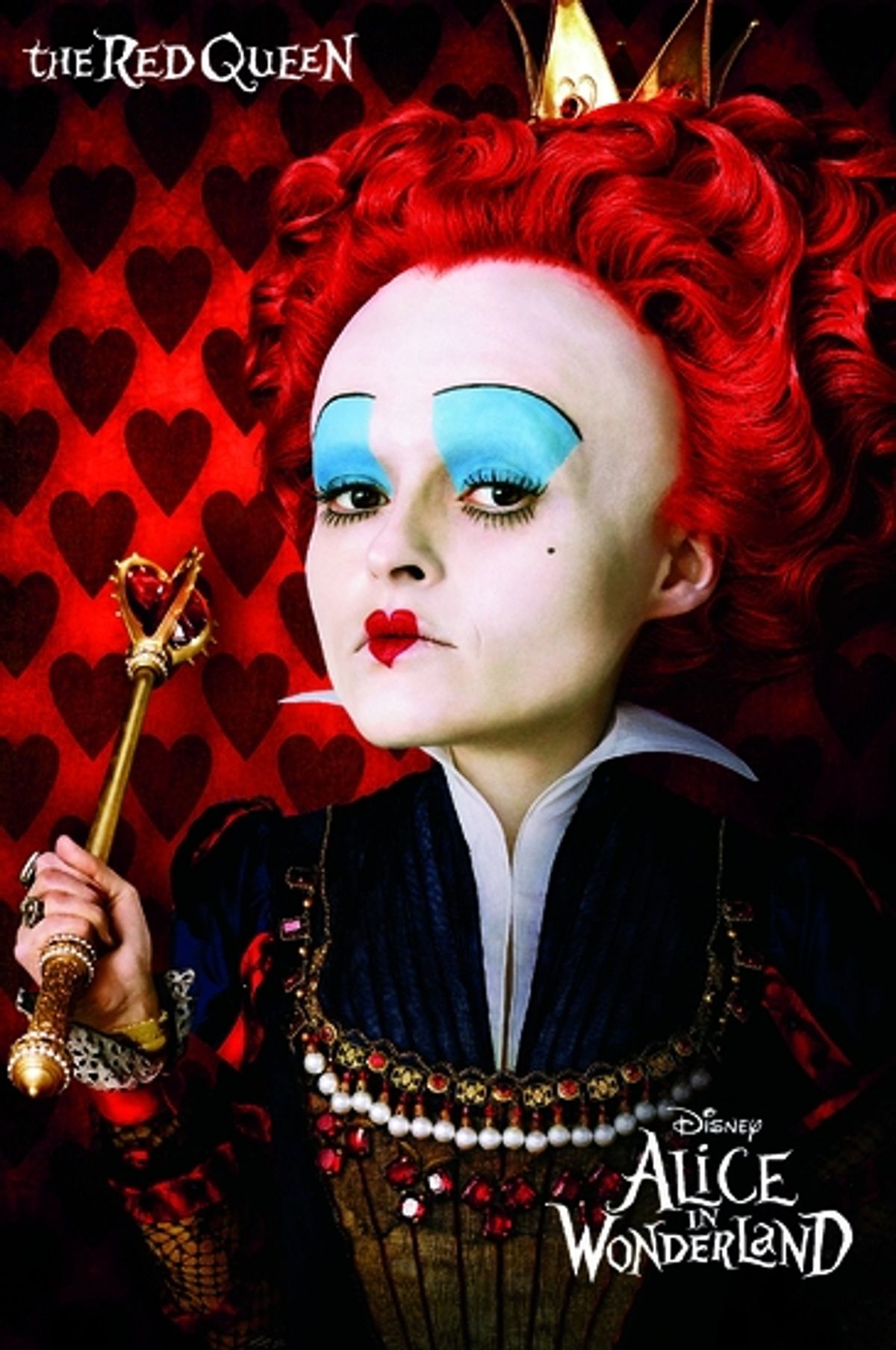 Helena Bonham Carter as the Red Queen at 