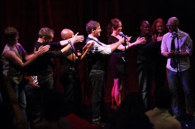 Ryan Scott Oliver with The company of Rated RSO Photo