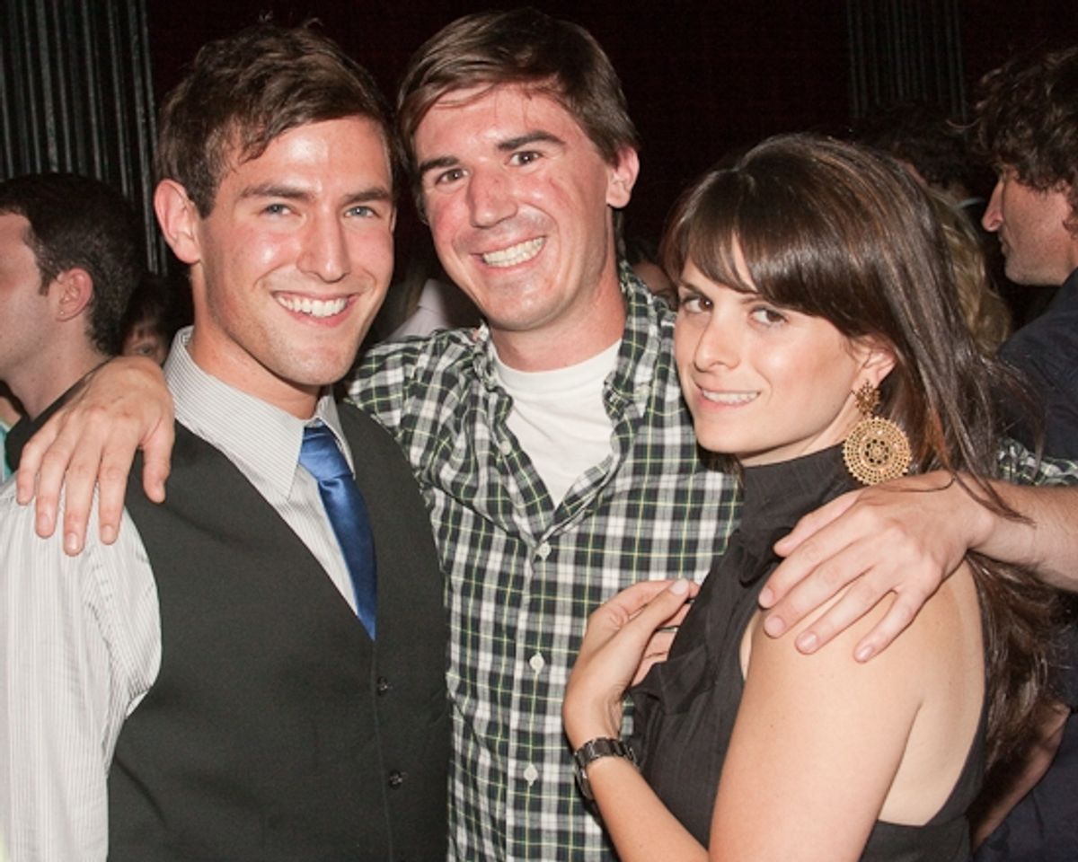 Morgan Karr with producers Joey Oliva and Sara Katz at 