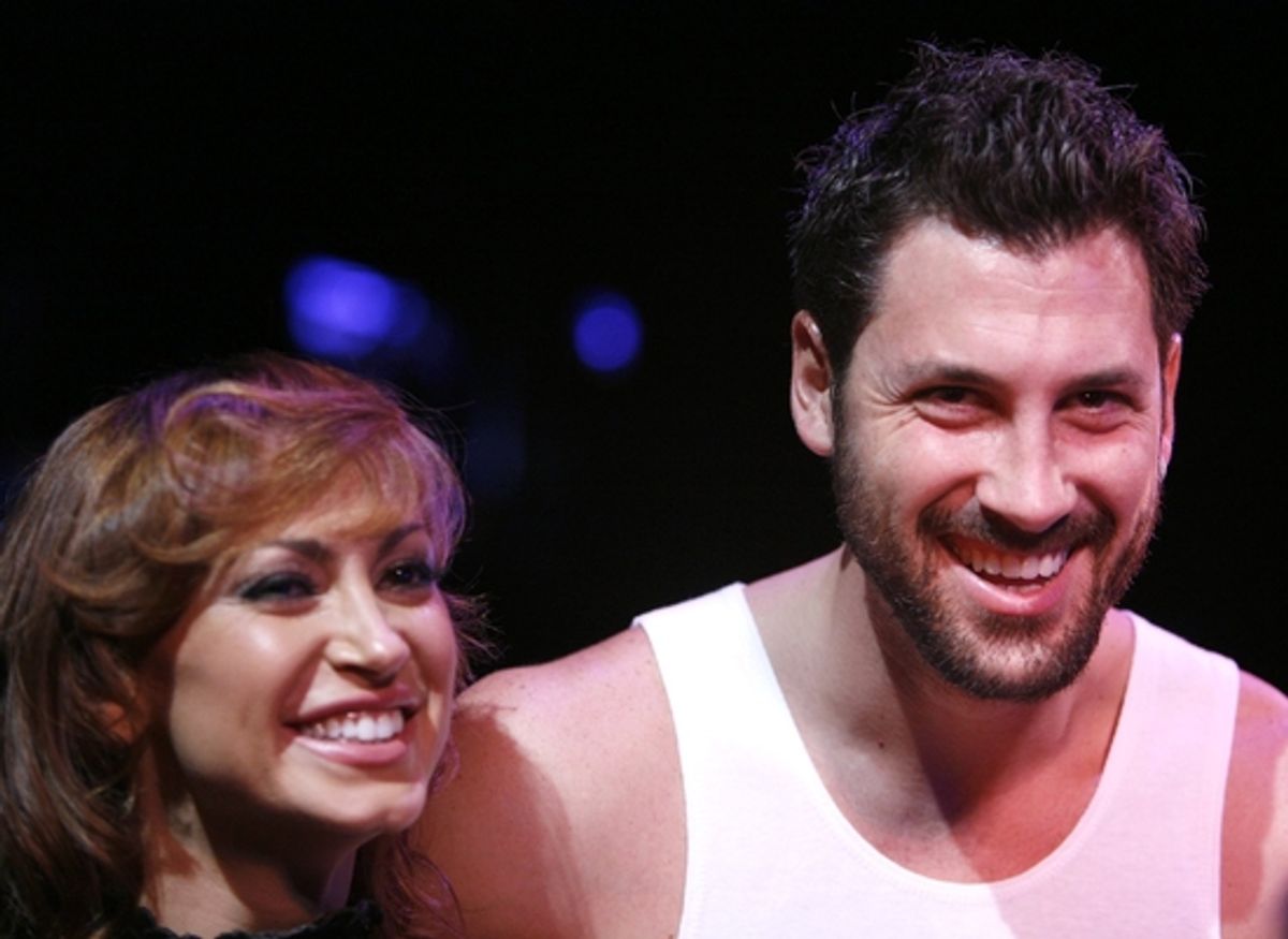 Maksim Chmerkovskiy and Karina Smirnoff at 