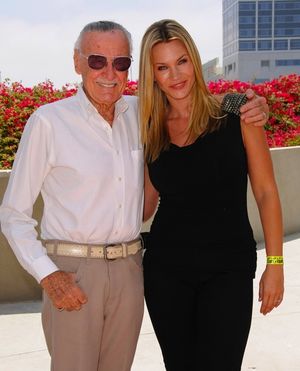 Stan Lee and Natasha Henstridge @ BroadwayWorld Stan Lee and Natasha Henstridge Photo