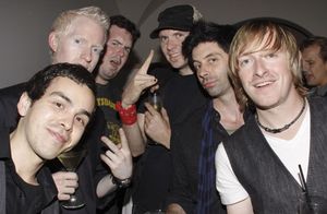 "ME" band - Nick Perez (Guitar), Aron Forbes (Guitar), Friend, Justin Hosek (Bass), Matt Lucich (Drums) and Jonny Morrow @ BroadwayWorld "ME" band - Nick Perez (Guitar), Aron Forbes (Guitar), Friend, Justin Hosek (Bass), M Photo