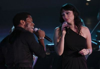 Ty Taylor and Eden Espinosa in "ME" - Ford Amphitheatre Photo