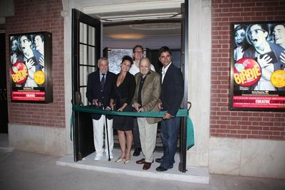 Lee Adams, Gina Gershon, Robert Longbottom, Charles Strouse and John Stamos Photo
