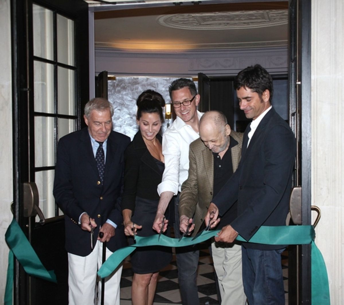 Lee Adams, Gina Gershon, Robert Longbottom, Charles Strouse and John Stamos at 