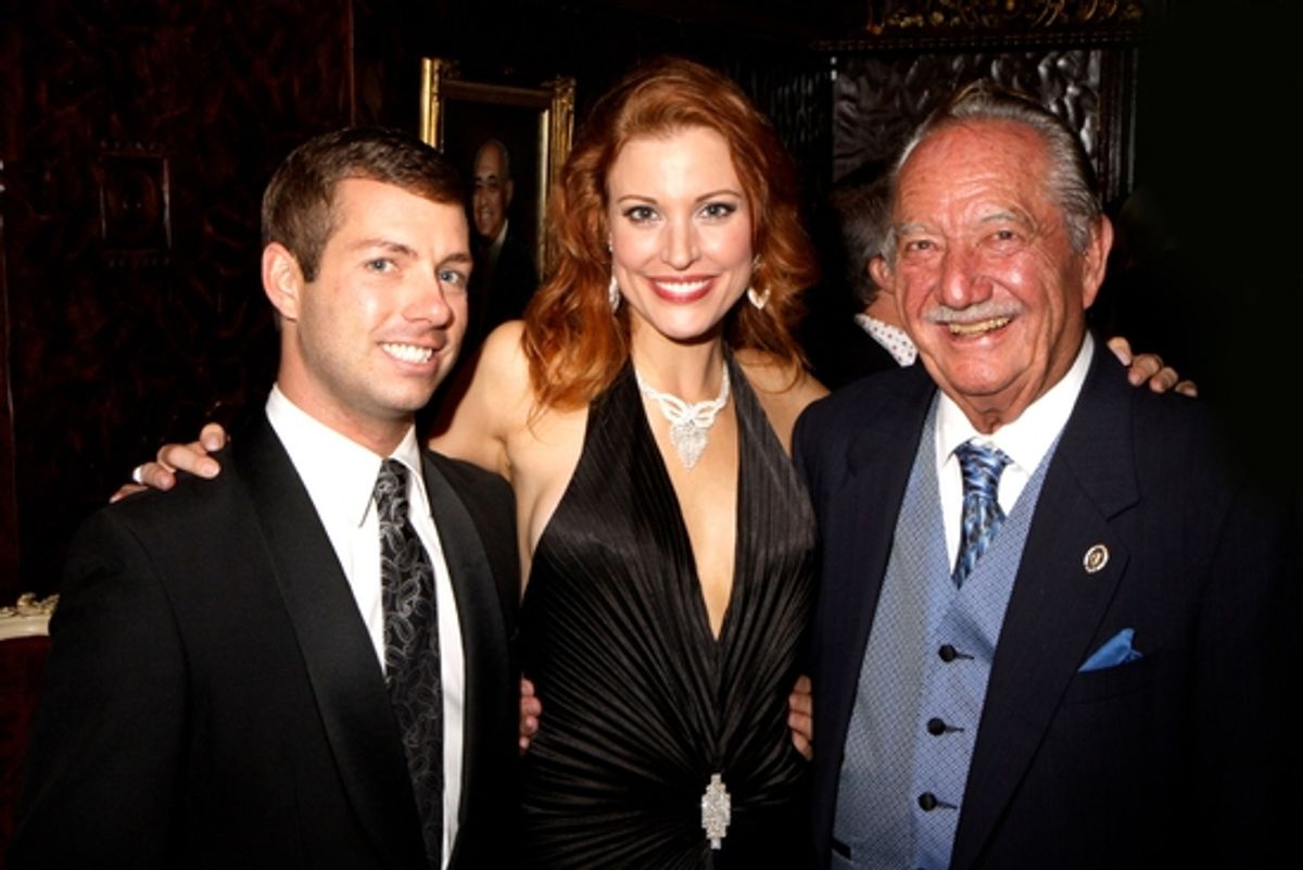 Cabaret at the Castle Producer Matt Patton, Rachel York and Magic Castle Co-Founder Milt Larsen at 