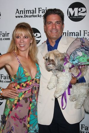 Ramona Singer (Bravo TV's Real Housewives of New York) with husband Mario and their dog Coco @ BroadwayWorld Ramona Singer (Bravo TV's Real Housewives of New York) with husband Mario and their d Photo