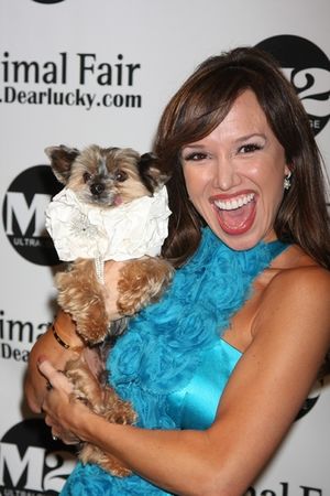 Sara Gore (Host LXTV) with Marc Bouwer's dog Goliath @ BroadwayWorld Sara Gore (Host LXTV) with Marc Bouwer's dog Goliath Photo