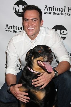 Cheyenne Jackson (Broadway's Finian's Rainbow) with his dog Zora @ BroadwayWorld Cheyenne Jackson (Broadway's Finian's Rainbow) with his dog Zora Photo