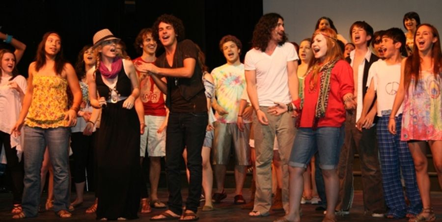 Photo Flash: The Cast of HAIR Visits Stagedoor Manor Image