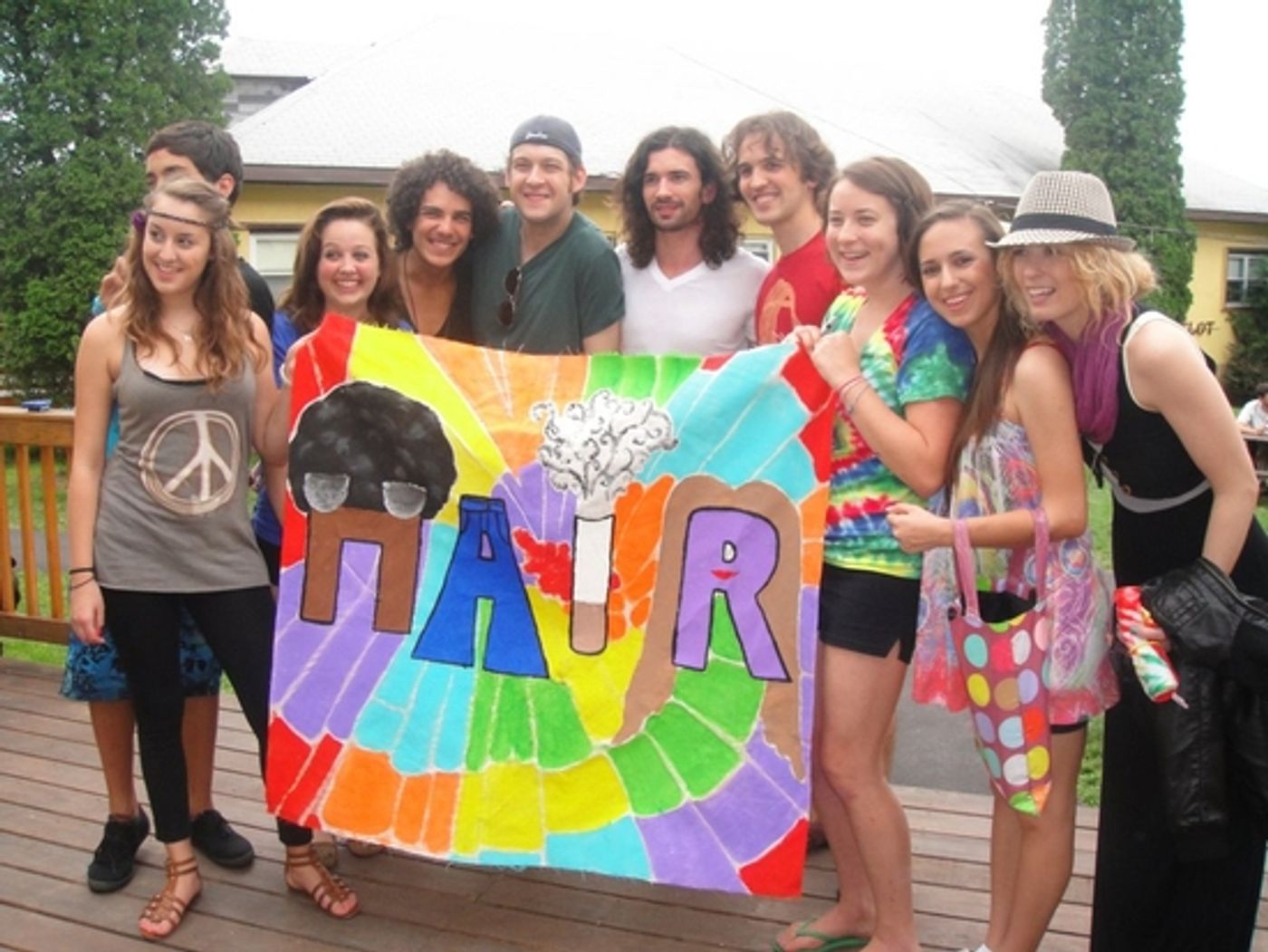 Photo Flash: The Cast of HAIR Visits Stagedoor Manor  Image