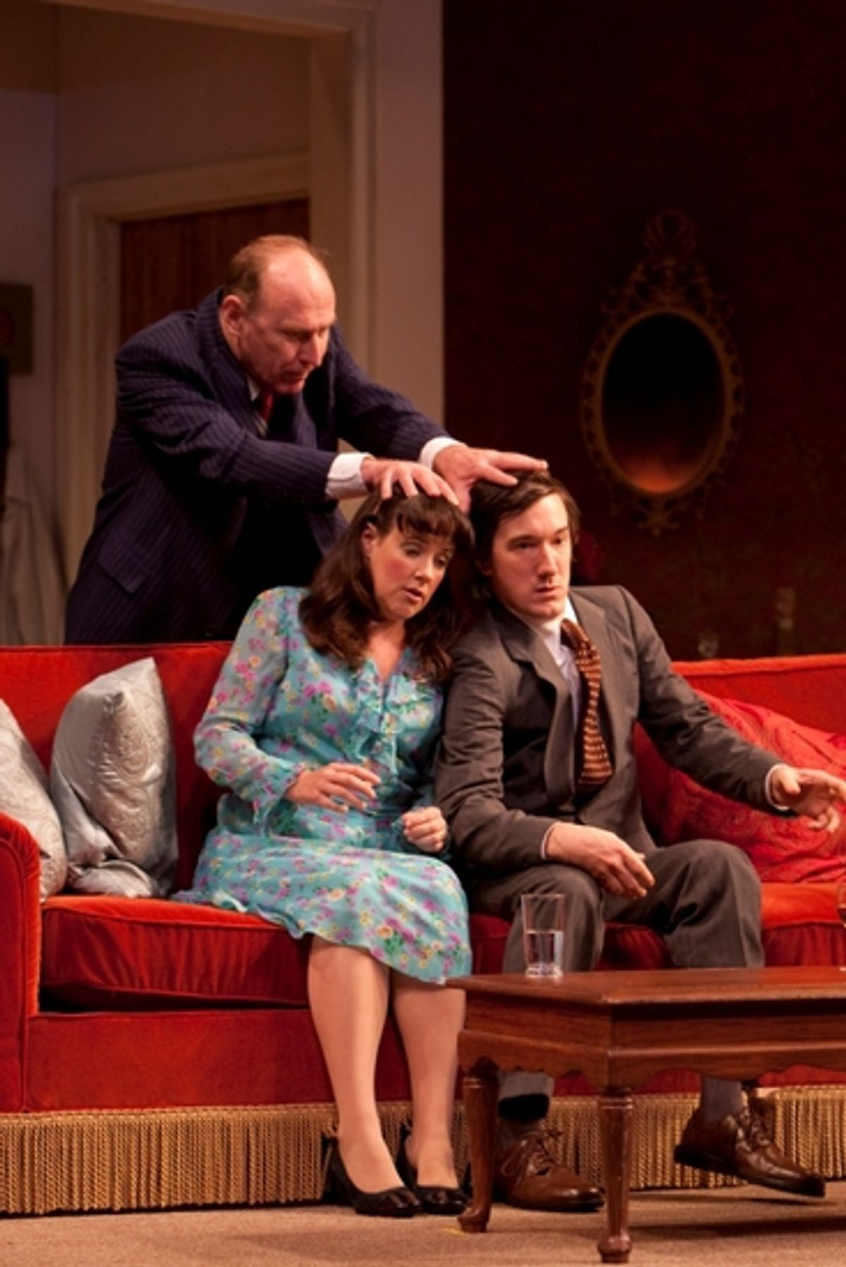 Paxton Whitehead, Karen Walsh and Carson Elrod at 