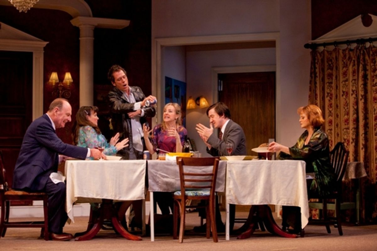 Paxton Whitehead, Karen Walsh, Darren Pettie, Geneva Carr, Carson Elrod and Cecilia Hart at 