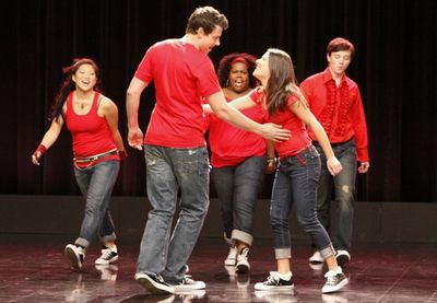 Jenna Ushkowitz, Cory Monteith, Amber Riley, Lea Michele and Chris Colfer Photo