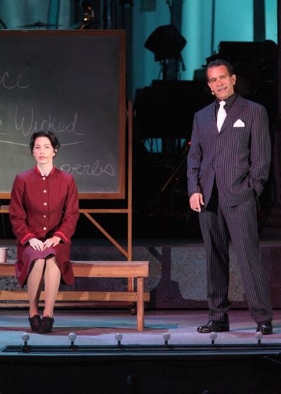 Jessica Biel as "Sarah Brown," Brian Stokes Mitchell as "Sky Masterson" and Beau Brid Photo