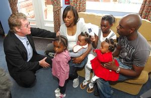 Michael Crawford spends time with the Jerome family Photo