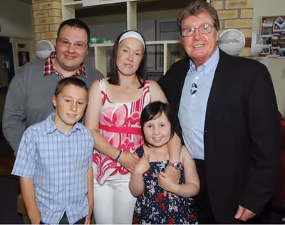 Michael Crawford visits Eckersley House in support of 'The Big Move' campaign for The Photo