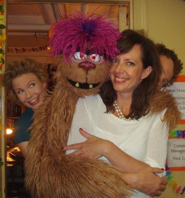 Jennifer Barnhart, Trekkie Monster, Allison Janney, and Christian Anderson Photo