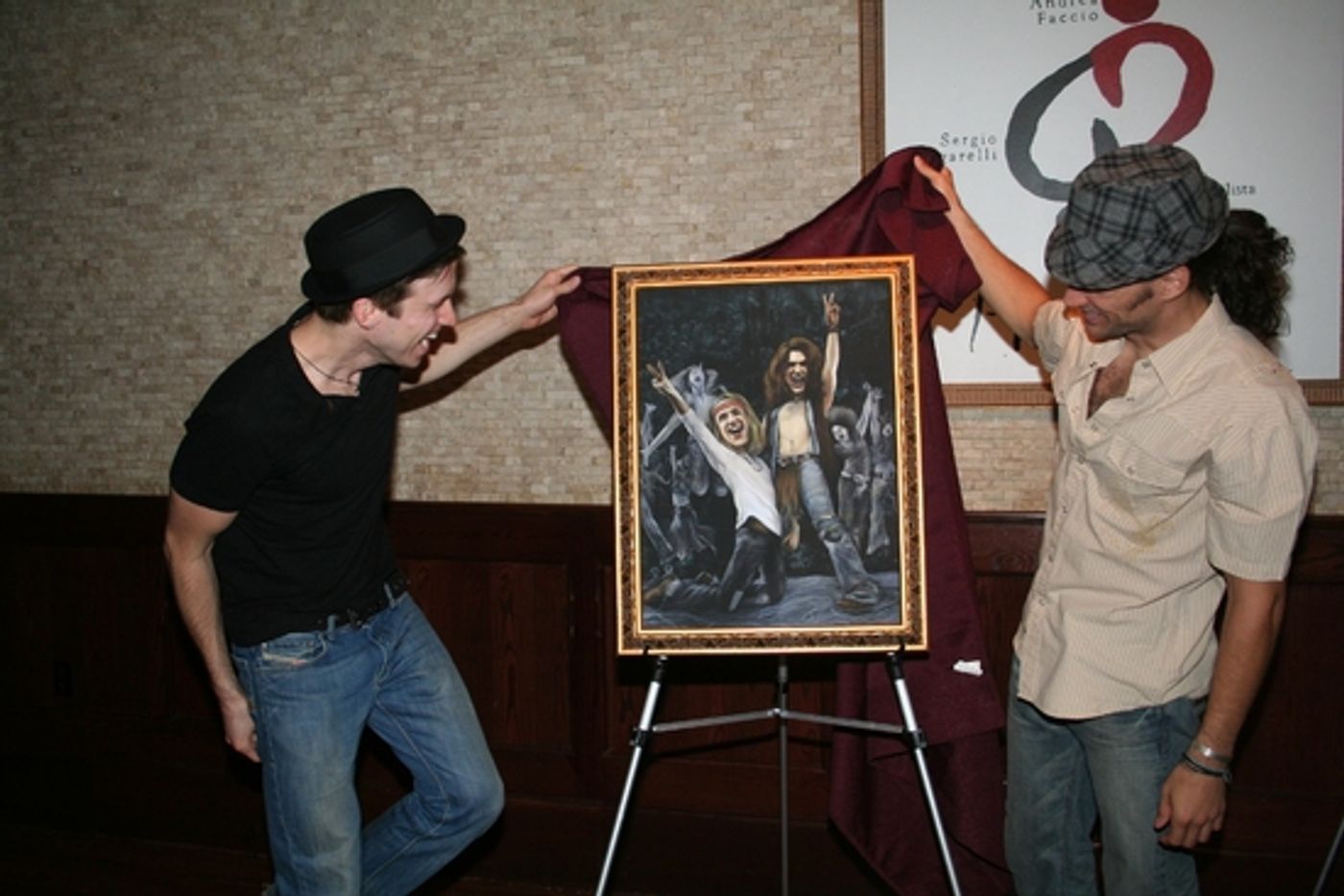 Photo Coverage: HAIR Stars Creel and Swenson Unveil Their Tony's DiNapoli 'Broadway Wall of Fame'  Portrait  Image