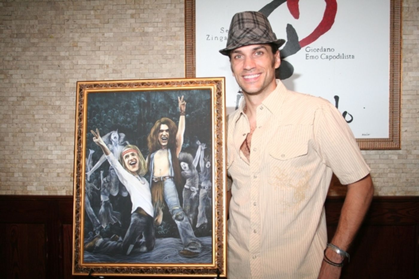 Photo Coverage: HAIR Stars Creel and Swenson Unveil Their Tony's DiNapoli 'Broadway Wall of Fame'  Portrait  Image
