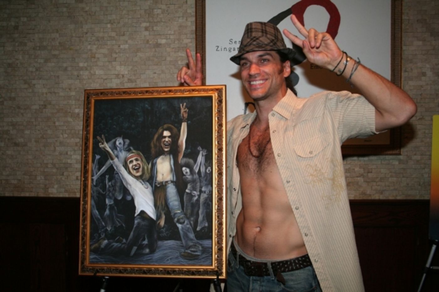 Photo Coverage: HAIR Stars Creel and Swenson Unveil Their Tony's DiNapoli 'Broadway Wall of Fame'  Portrait  Image