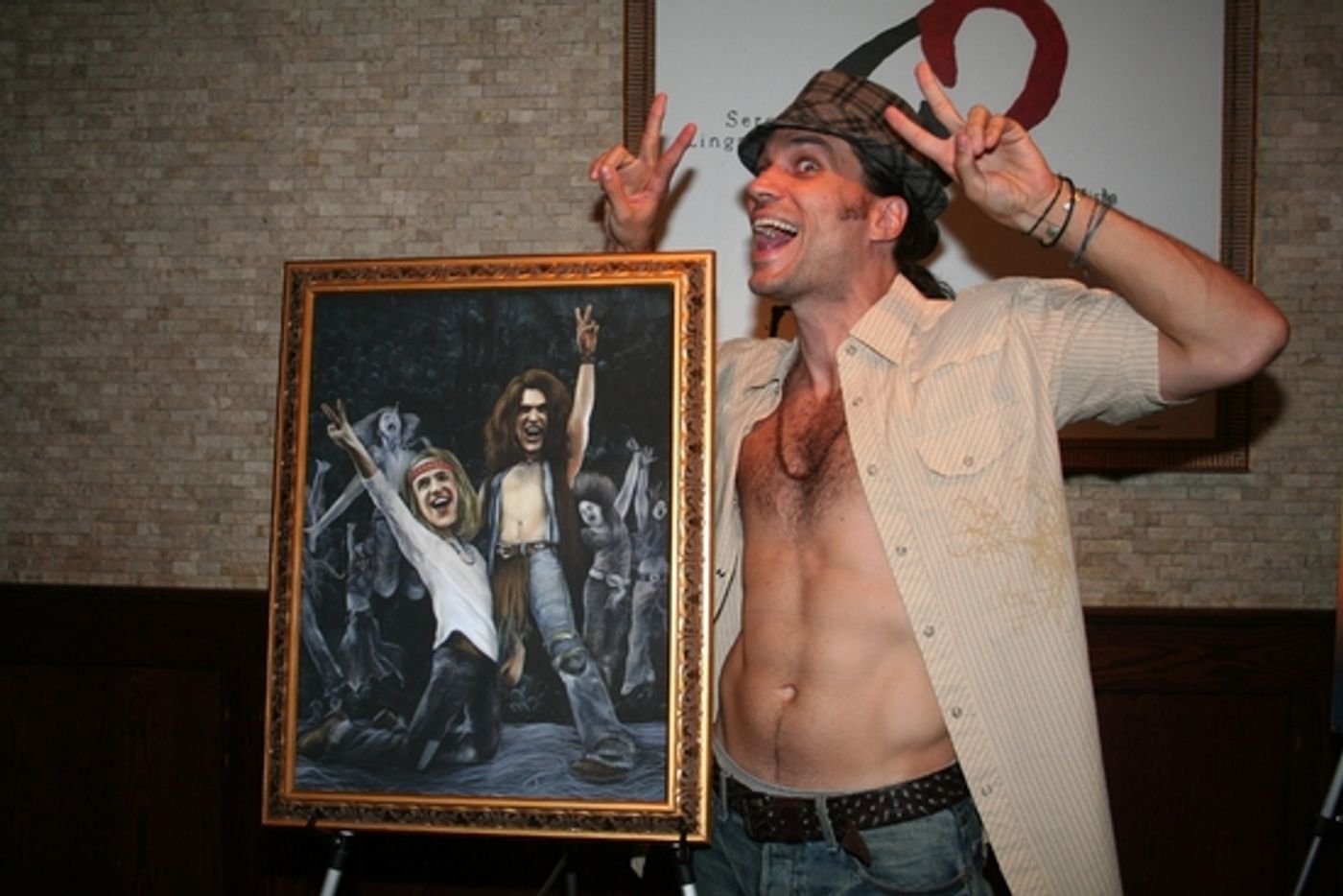 Photo Coverage: HAIR Stars Creel and Swenson Unveil Their Tony's DiNapoli 'Broadway Wall of Fame'  Portrait  Image