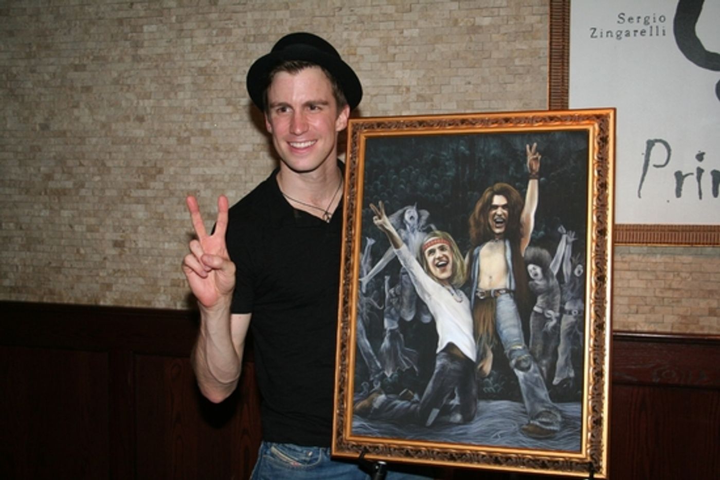 Photo Coverage: HAIR Stars Creel and Swenson Unveil Their Tony's DiNapoli 'Broadway Wall of Fame'  Portrait  Image