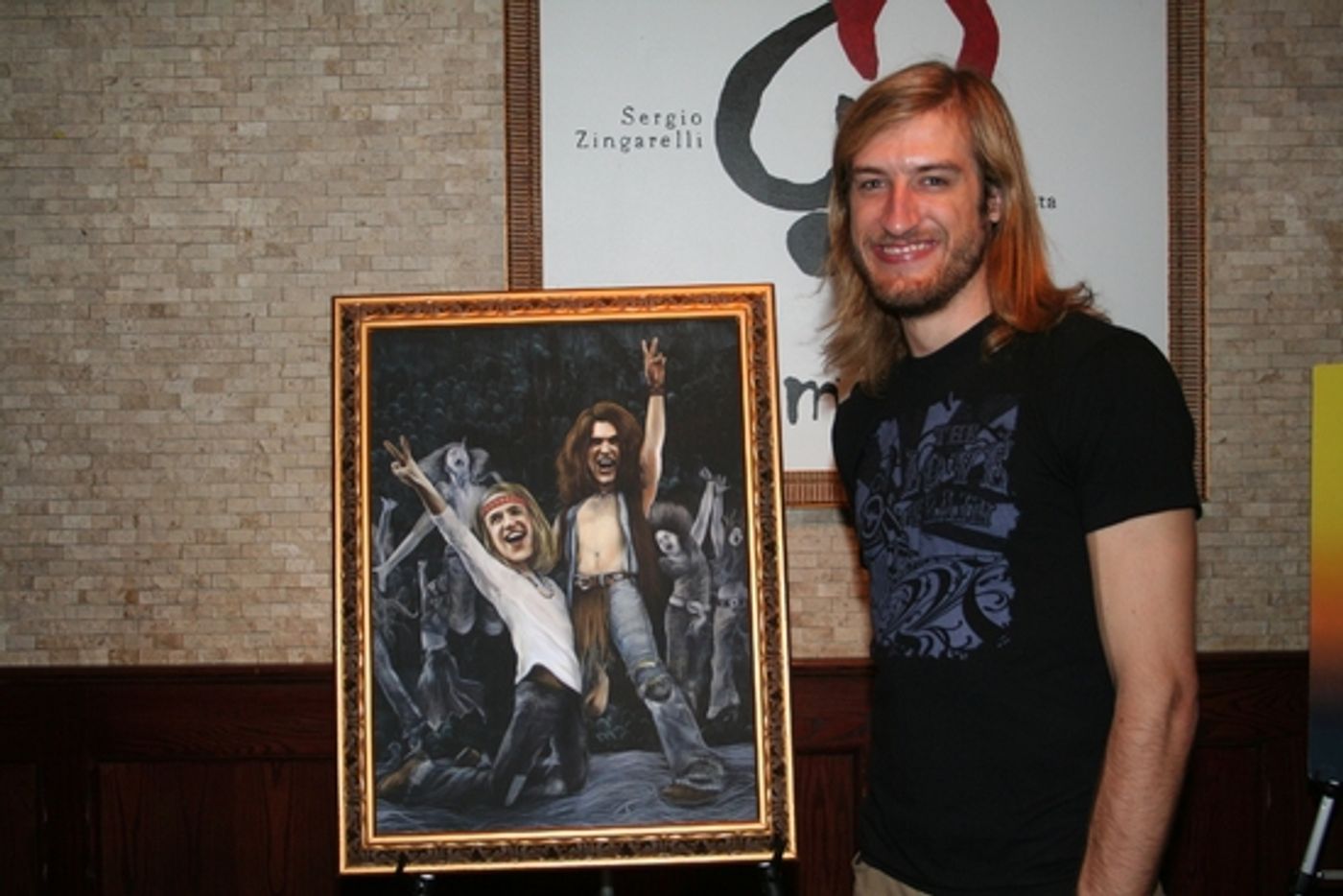 Photo Coverage: HAIR Stars Creel and Swenson Unveil Their Tony's DiNapoli 'Broadway Wall of Fame'  Portrait  Image