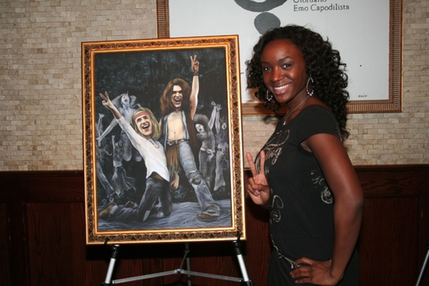 Photo Coverage: HAIR Stars Creel and Swenson Unveil Their Tony's DiNapoli 'Broadway Wall of Fame'  Portrait  Image