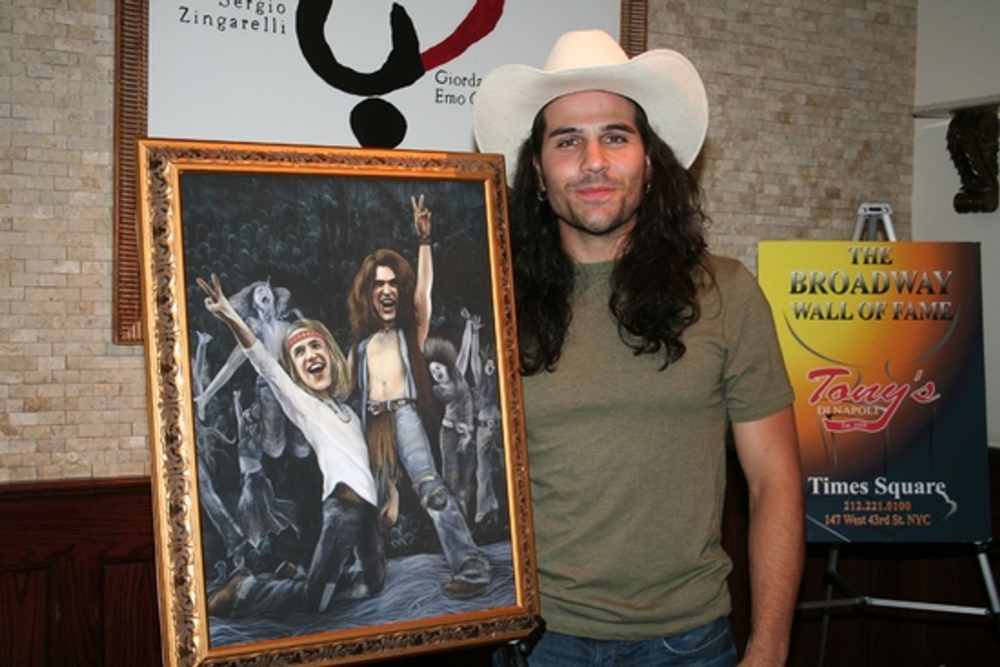 Photo Coverage: HAIR Stars Creel and Swenson Unveil Their Tony's DiNapoli 'Broadway Wall of Fame'  Portrait  Image