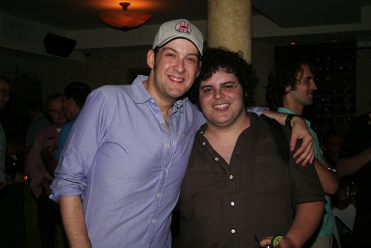 Andrew Kober and Josh Gad at 