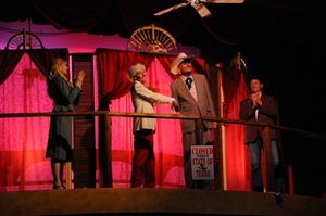 Ute Finch, Lee Garrow, Max Reid, and Paul Janes-Brown as the Governor of Texas Photo