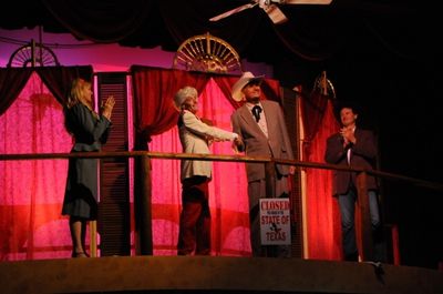 Ute Finch, Lee Garrow, Max Reid, and Paul Janes-Brown as the Governor of Texas Photo